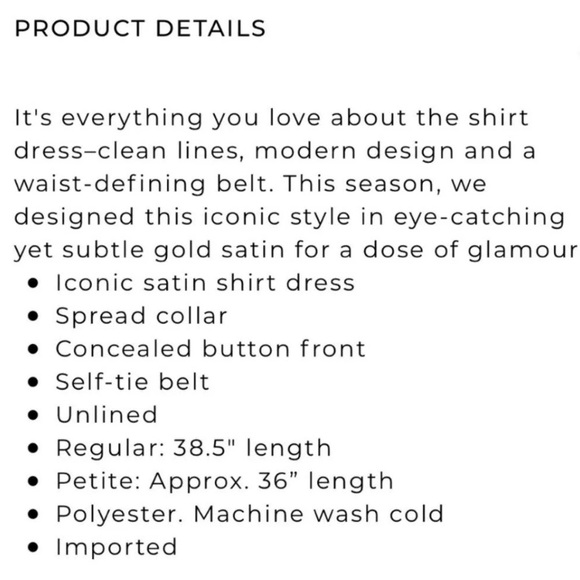 NWT WHBM Metallic Shirt Dress Sz 0 - Picture 4 of 15